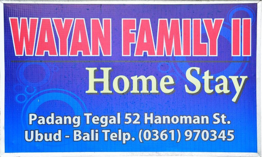 Wayan Family II Homestay Ubud Extérieur photo